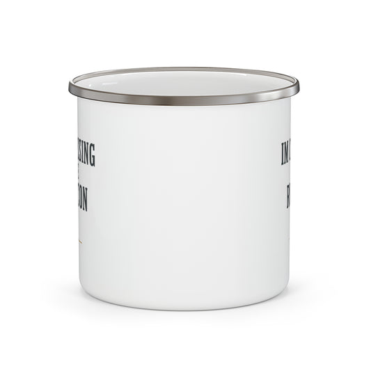 Enamel Camping Mug — "I'm Crossing the Rubicon" Vintage Adventure Camp Cup