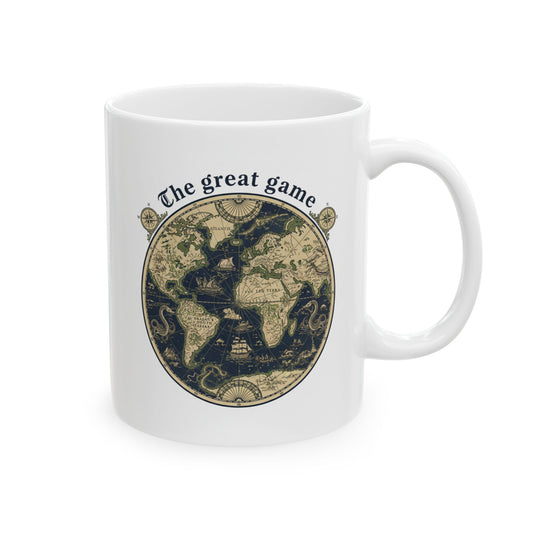 Ceramic Mug — "The Great Game" Divided & Conquer Design (11oz, 15oz)