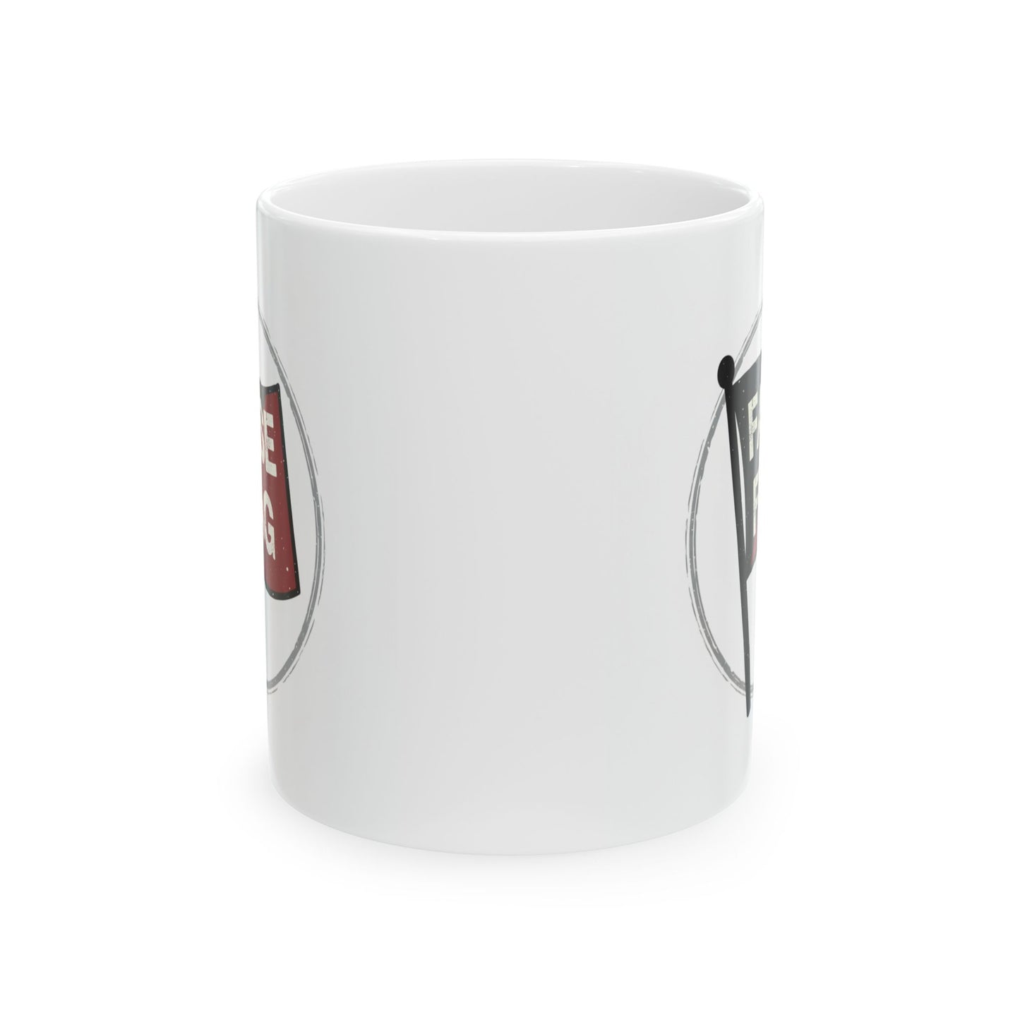 False Flag Ceramic Mug — 11oz & 15oz Political Statement Coffee Cup