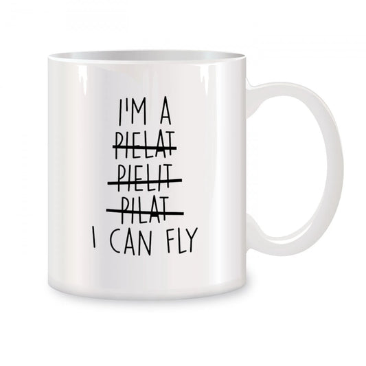 I Can Fly Mugs For Funny Pilot Aviation Gifts for Men Women Birthday Gifts Novelty Coffee Ceramic Tea Cups White 11 oz